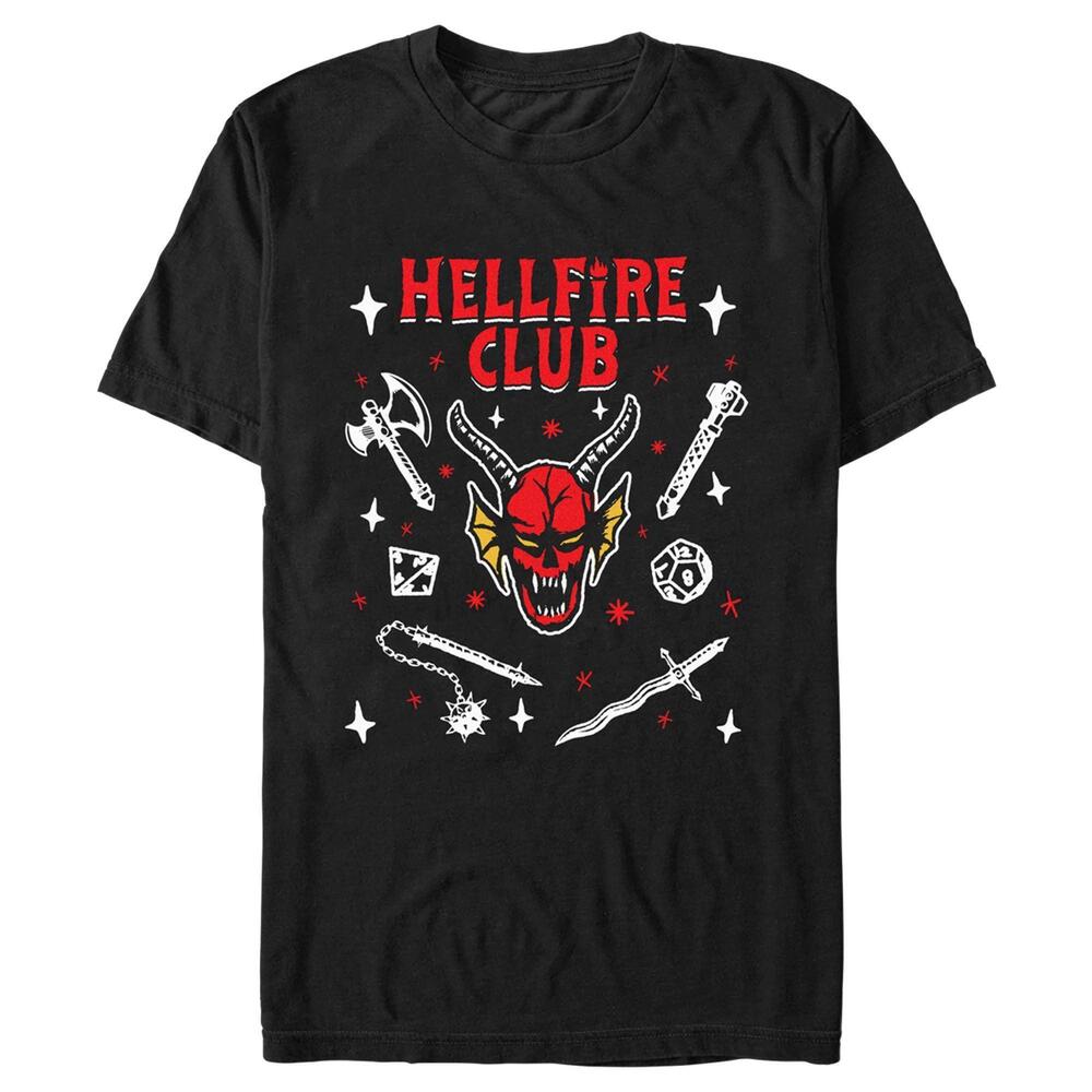 Mens Stranger Things Hellfire Club Icon Tshirt